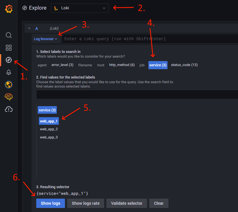 how to build a logql query