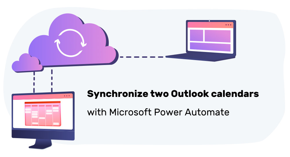 Synchronize two Outlook calendars feature