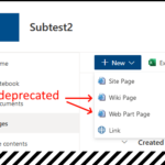 Deprecated page elements in SharePoint (only for classic experience)